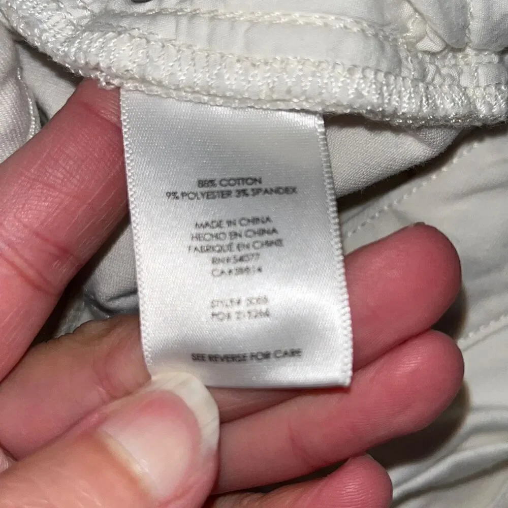 CAbi Slimmie White Denim Jean‎ Pant Size 2 #5088
